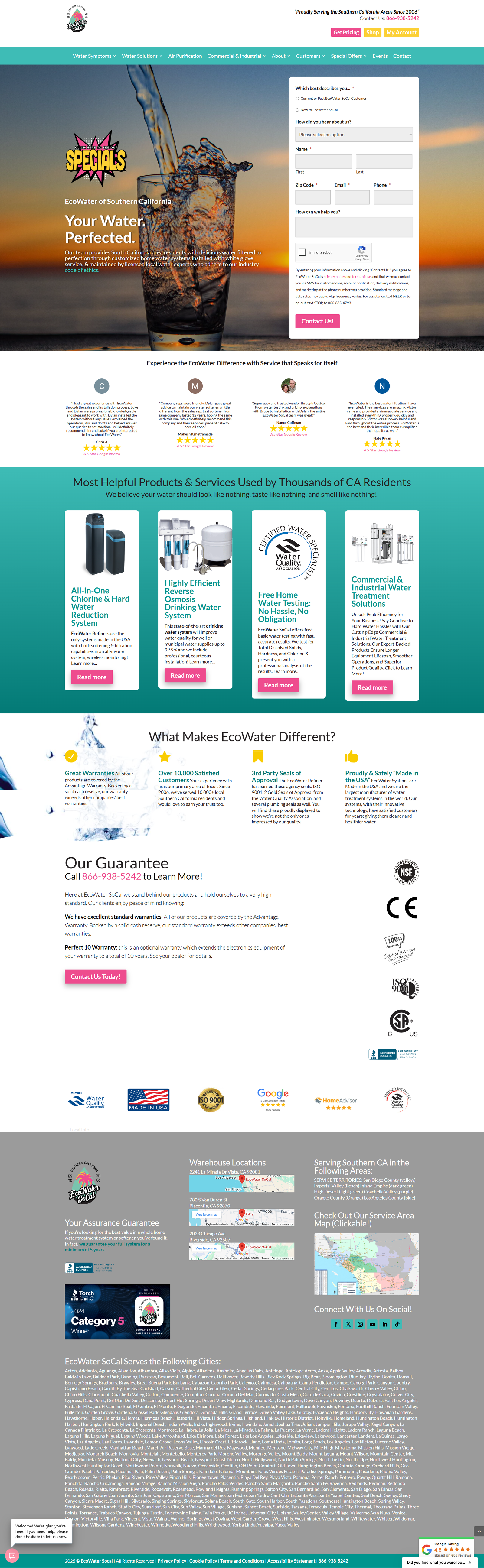 EcoWater SoCal Website
